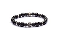 Bracciale Antracite Classic in Pietre dure C04 VICTOR